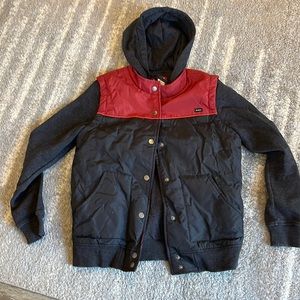 EUC RVCA sweatshirt/vest jacket, size small
